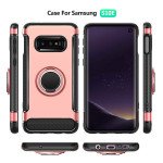 Wholesale Galaxy S10e 360 Rotating Ring Stand Hybrid Case with Metal Plate (Silver)